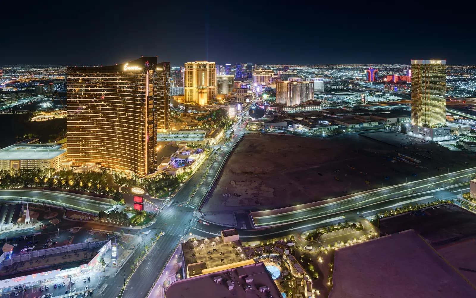 The Las Vegas Strip at night