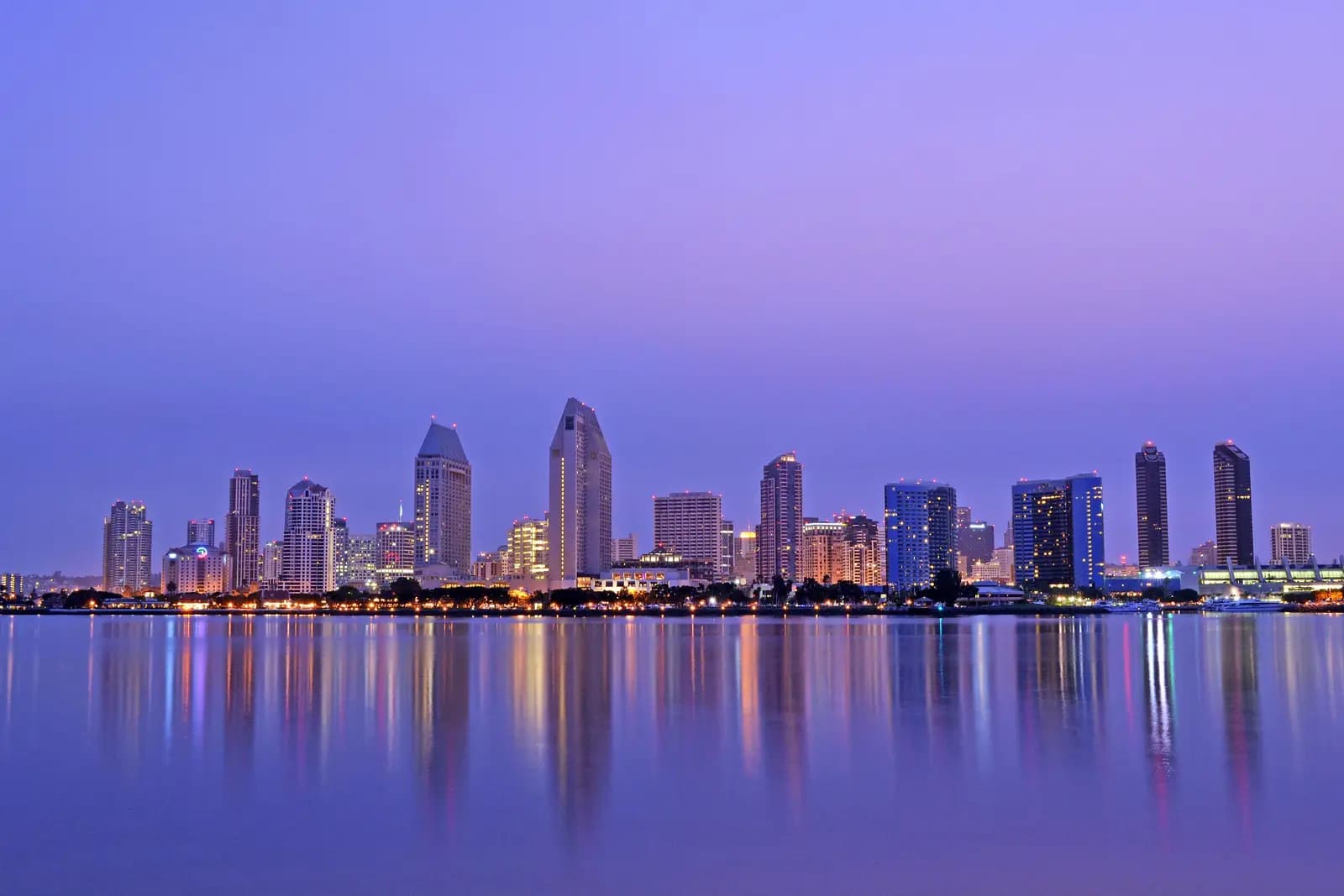 San Diego skyline at dawn